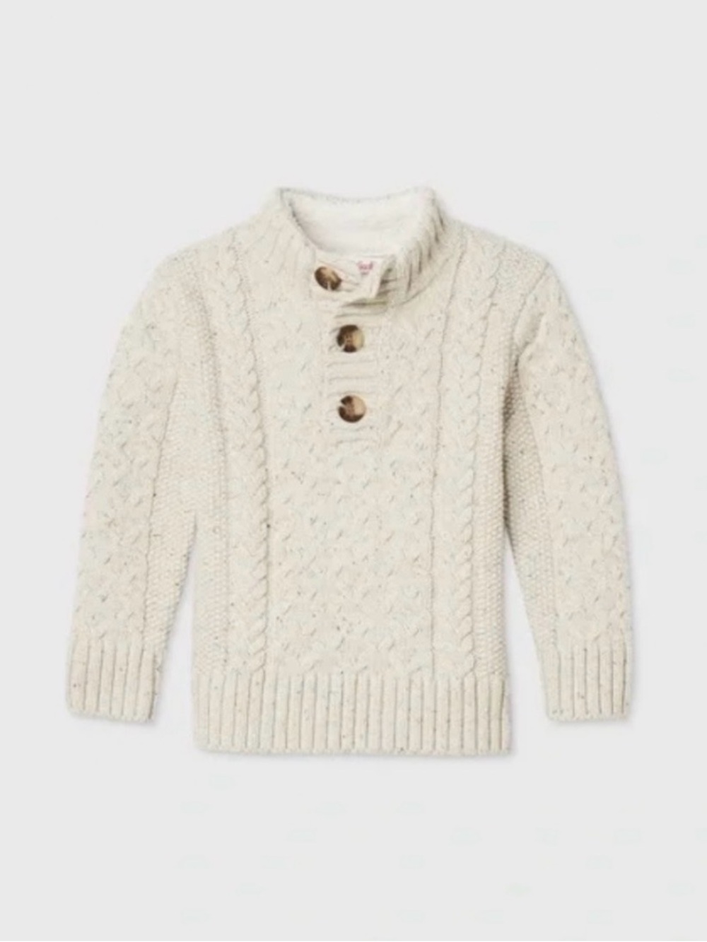 Cat & Jack Oatmeal Cable Sweater Size 3t